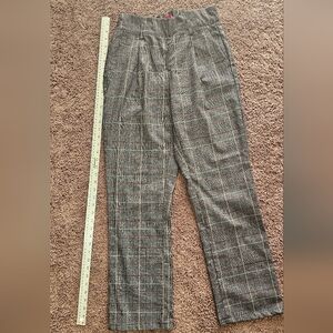 Hot Kiss Women's Gray Checkered Pants